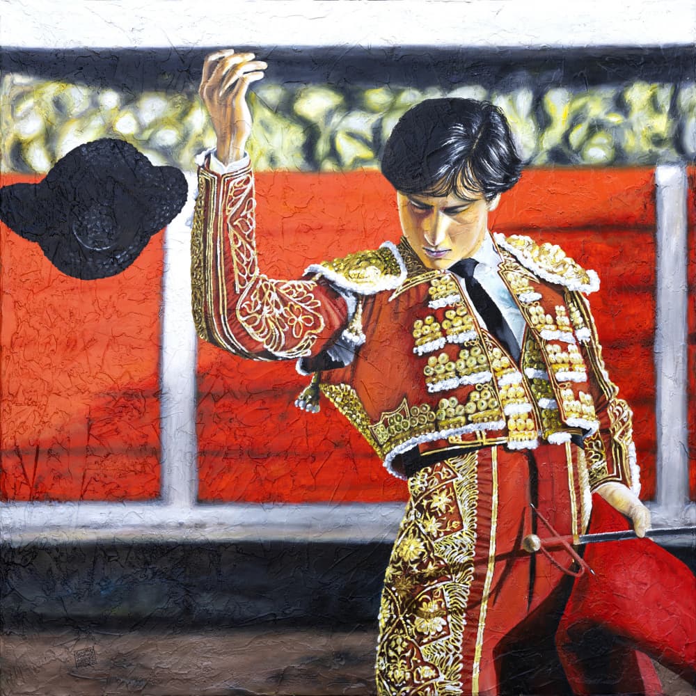 Golden Matador Pose by Eduardo JIMÉNEZ AGUIRRE — canvas wall art