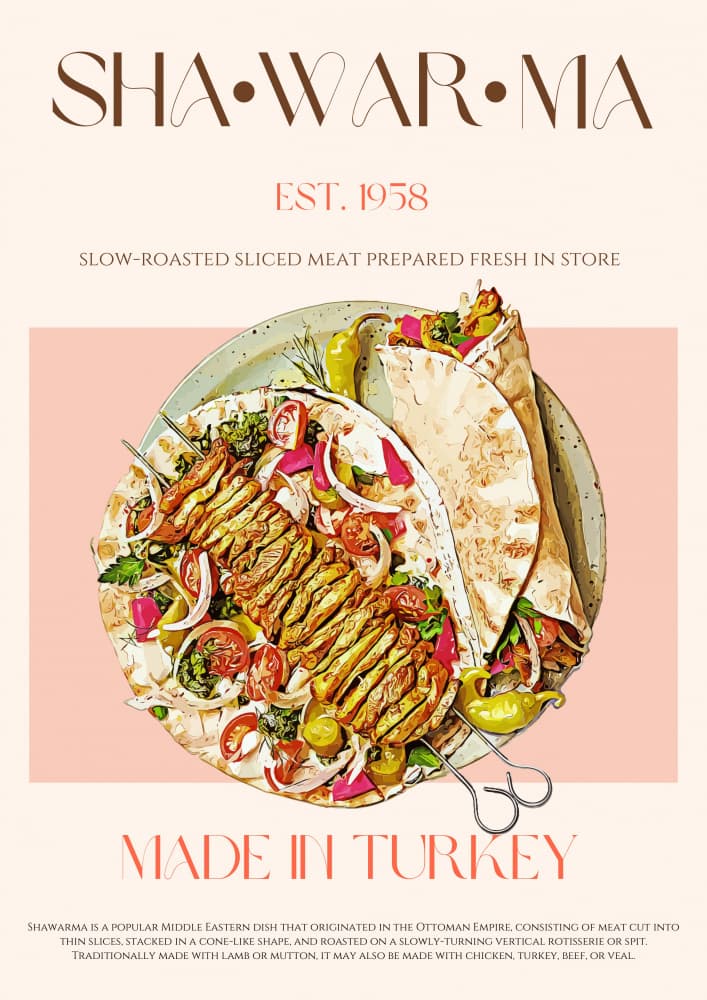 Authentic Turkish Shawarma by Nazma Khokhar — canvas wall art