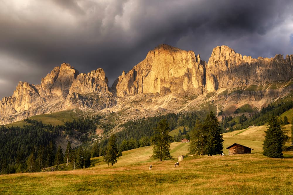 Golden Alpine Peaks by Paolo Bolla — canvas wall art
