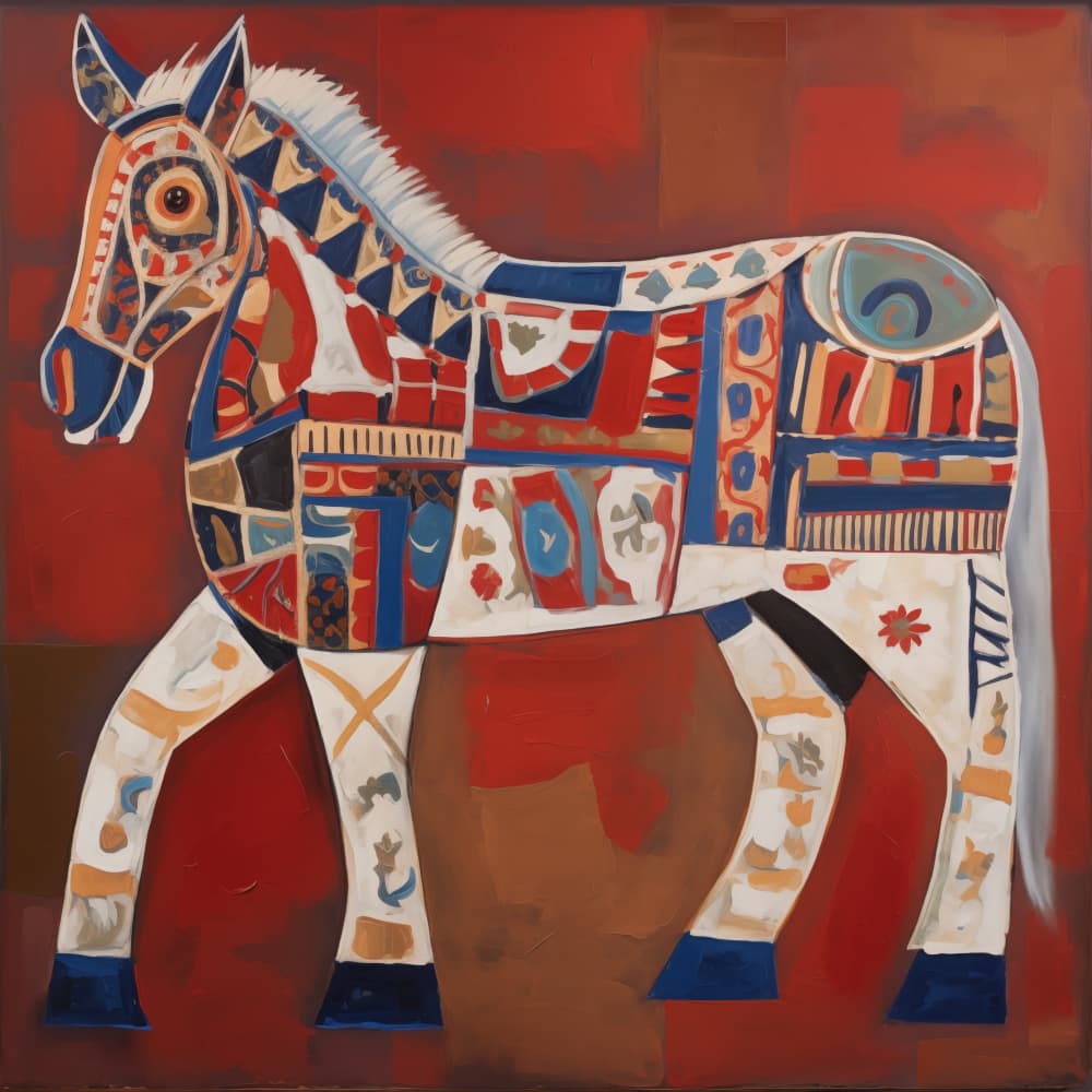 Colorful Tribal Horse