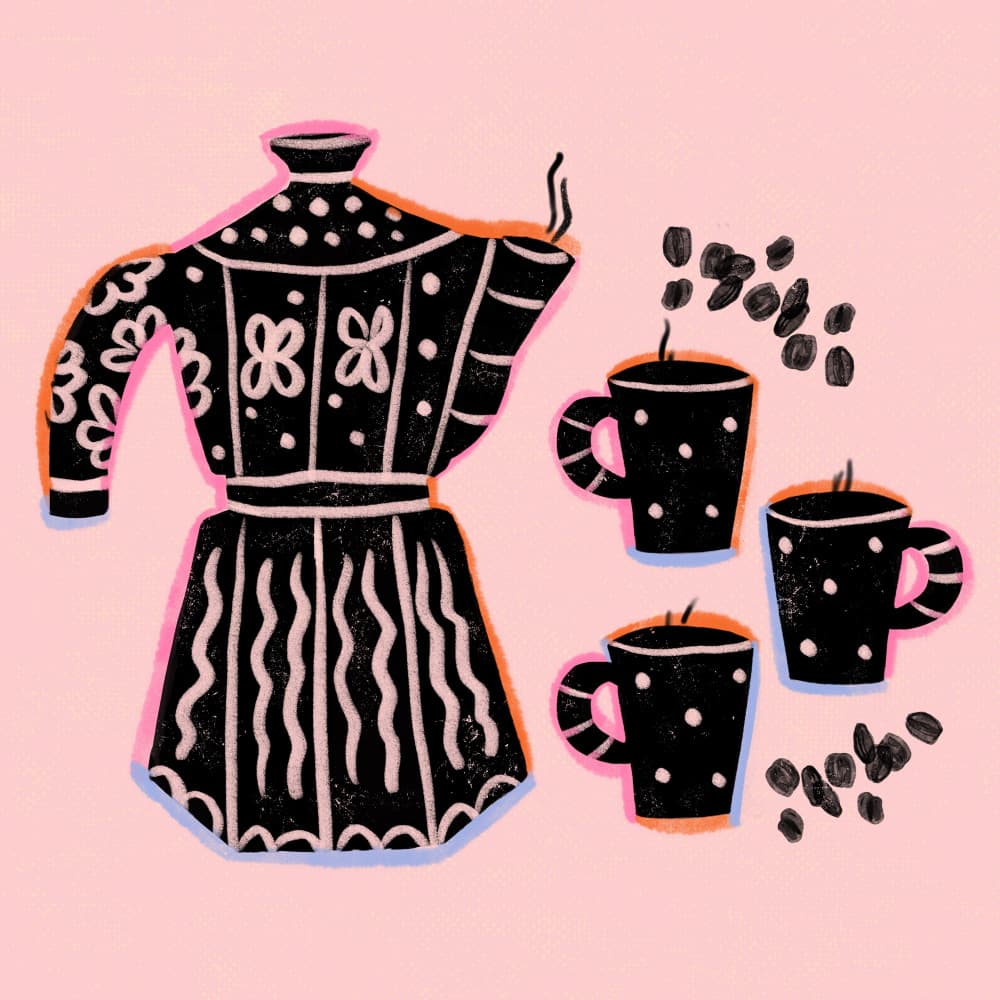 Cozy Coffee Time by Aliya Putrus — canvas wall art