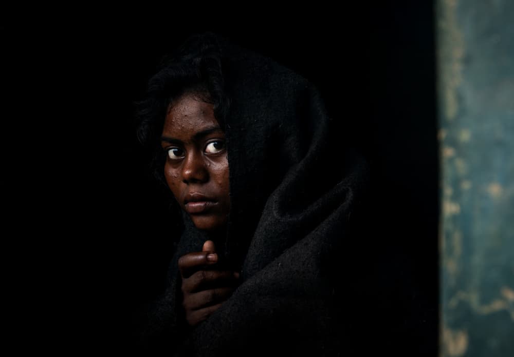 Pensive Young Woman by Prithul Das — canvas wall art