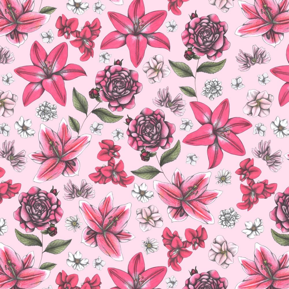 Vibrant Pink Blooms by Cecilia Battaini — canvas wall art