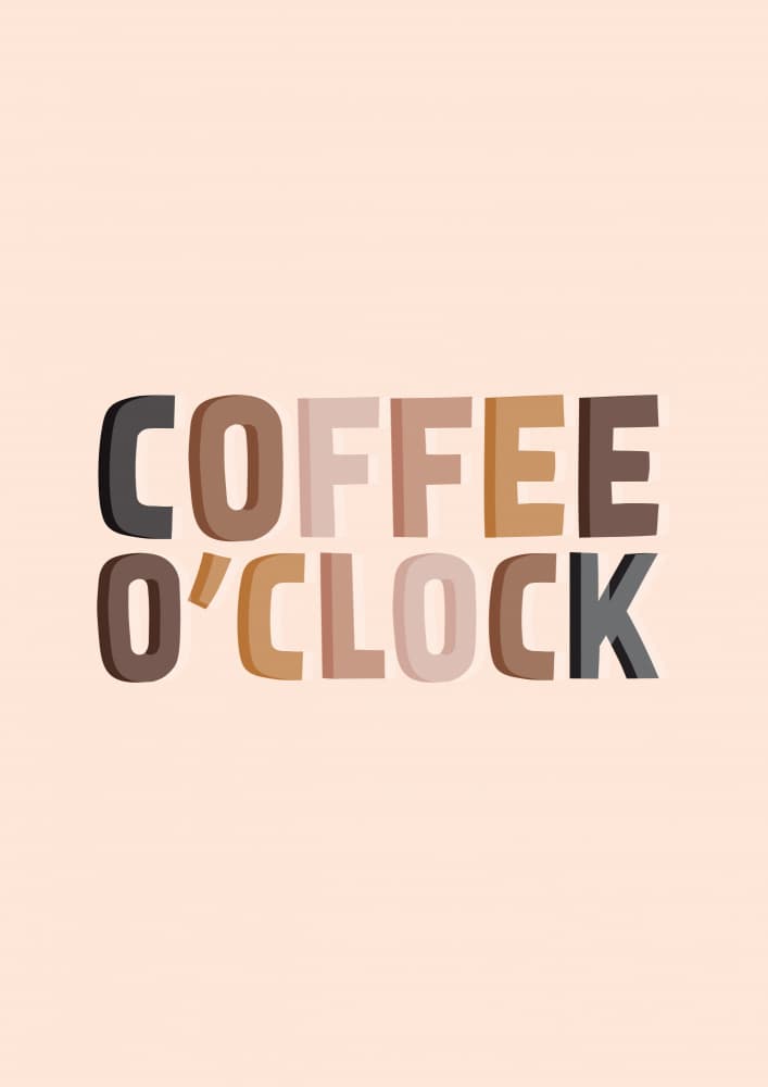Coffee O'Clock by Frankie Kerr-Dineen — canvas wall art