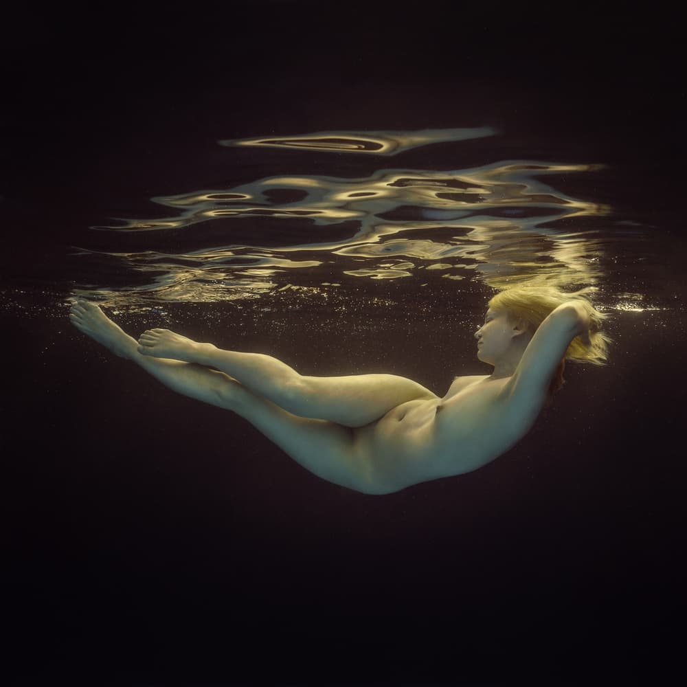 Serene Underwater Nude by Dmitry Frizel — canvas wall art