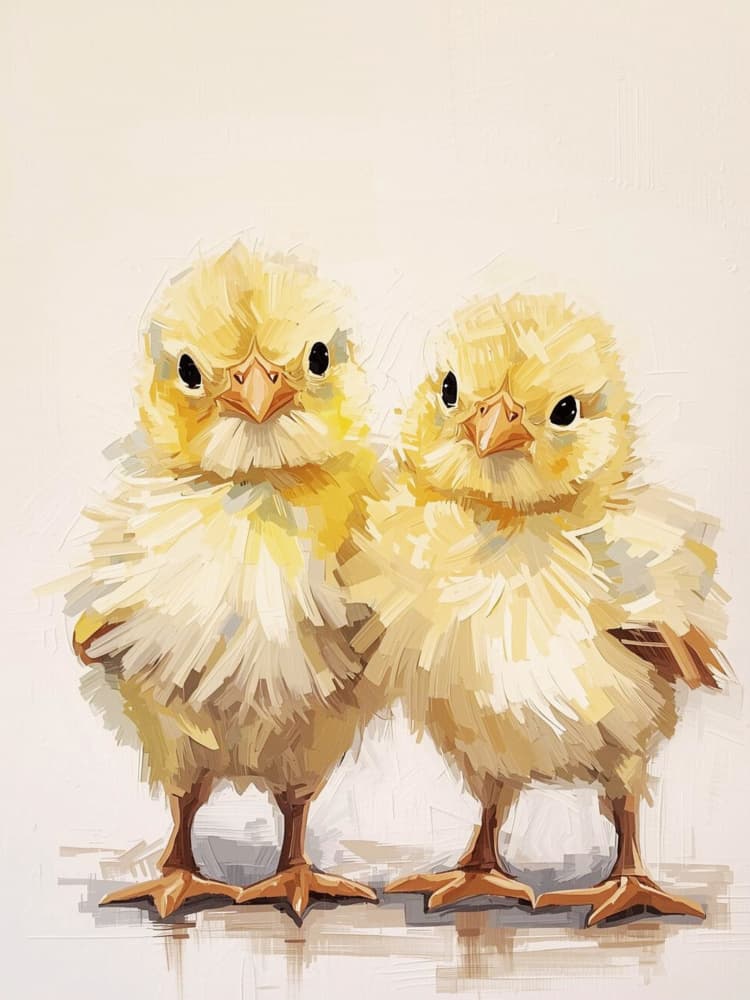 Cute Baby Chicks by Ohkimiko — canvas wall art
