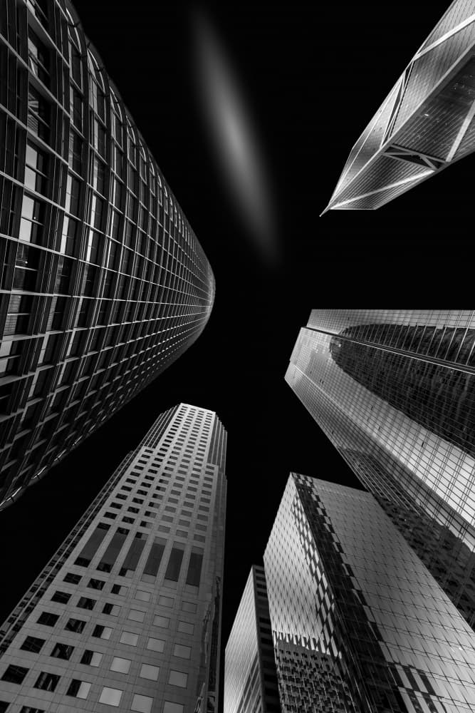 Towering City Architecture by Bill Wang — canvas wall art