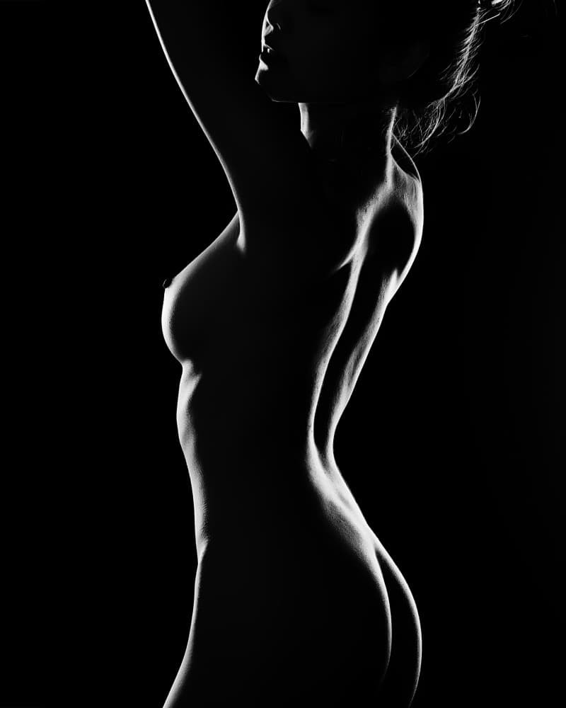 Elegant Nude Form by Pi Rain — canvas wall art