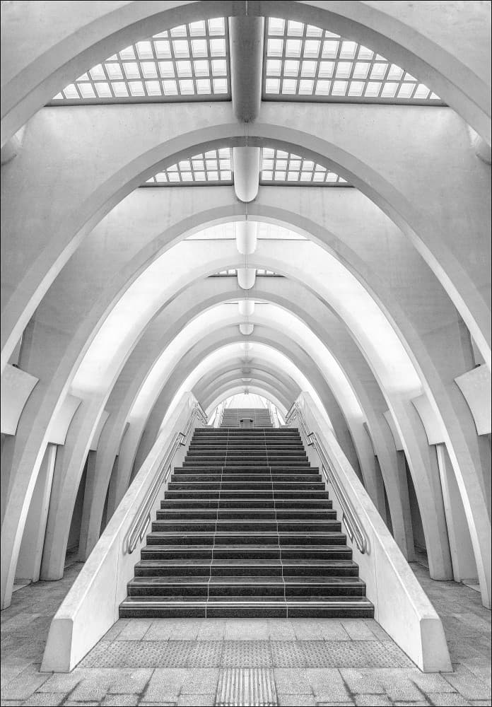 Modern Archway Stairs by Jef Van den Houte — canvas wall art
