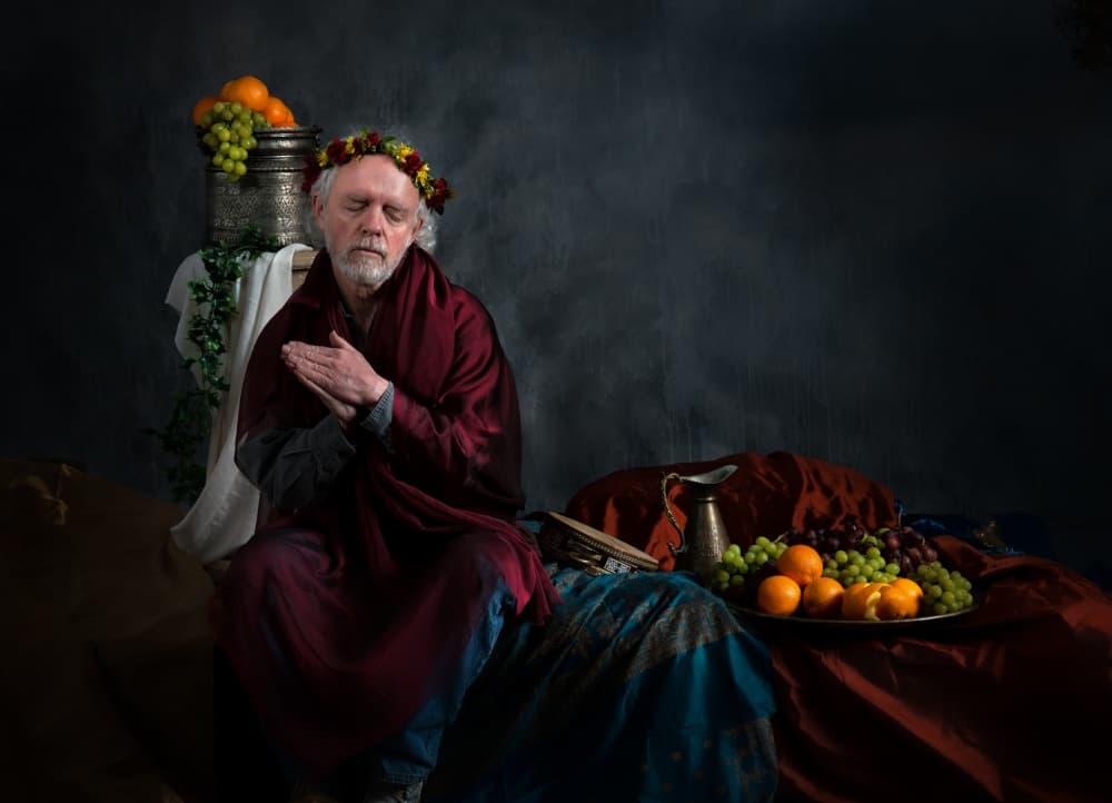 Contemplative Man with Fruit by Derek Galon MA FRPS FOPS — canvas wall art