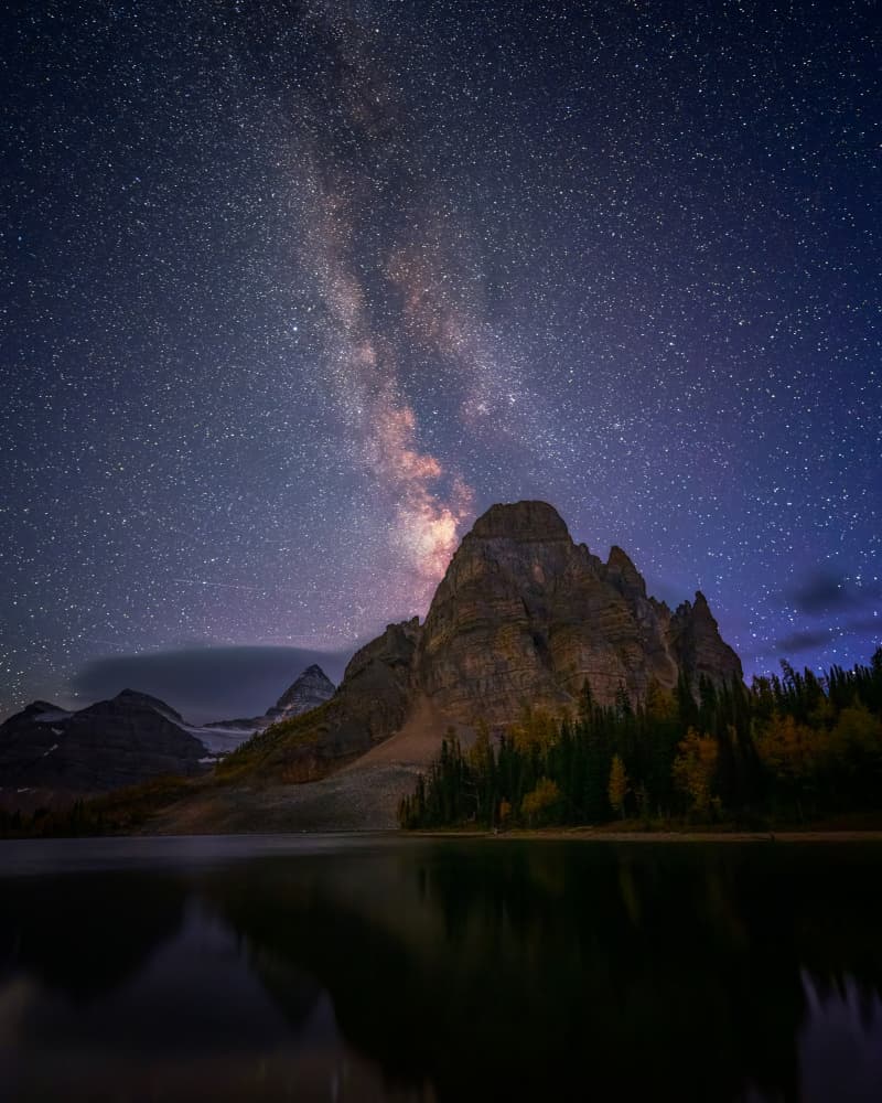 Milky Way Mountain Reflection by Hanping Xiao — canvas wall art