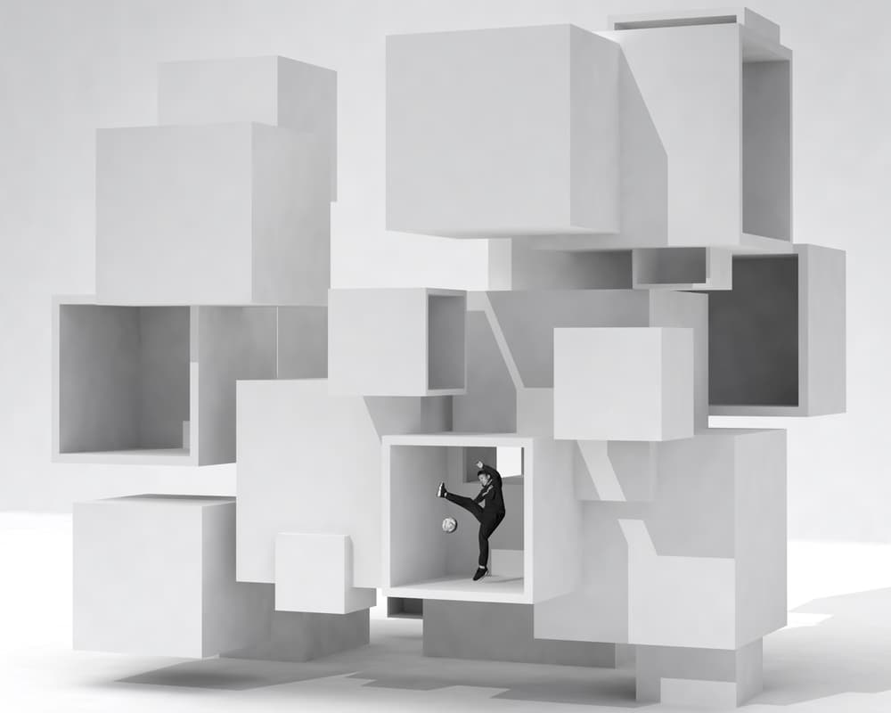 Geometric Soccer Play by Naoki Matsumura — canvas wall art