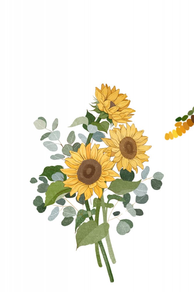 Sunny Sunflower Bouquet by Xuan Thai — canvas wall art