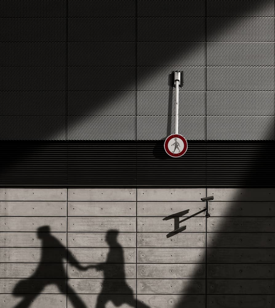 Urban Shadows Walking by Tomasz Buczkowski ( Tomush ) — canvas wall art