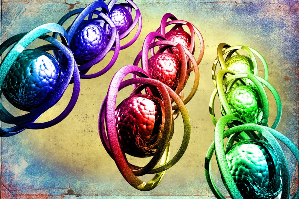 Colorful Abstract Orbs by Rafal Kulik — canvas wall art