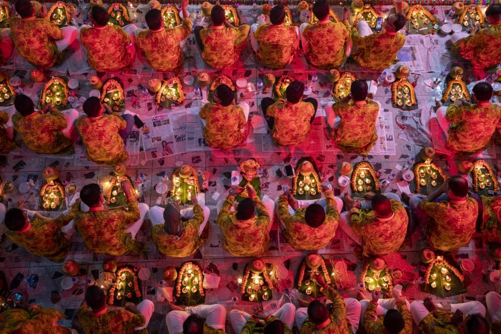 Golden Lights Ceremony by Azim Khan Ronnie — canvas wall art