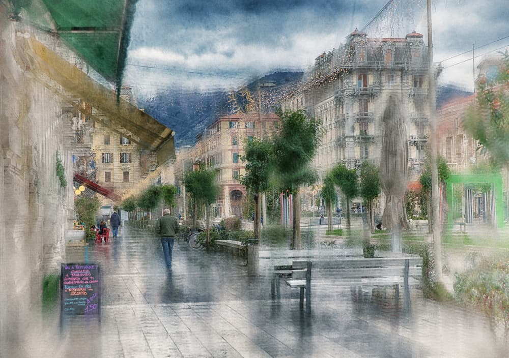 Impressionistic Cityscape by C.S. Tjandra — canvas wall art