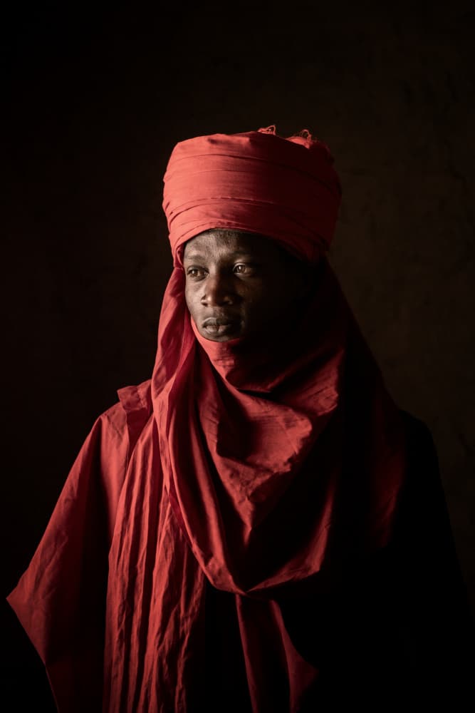 Pensive Red Turban by Trevor Cole — canvas wall art