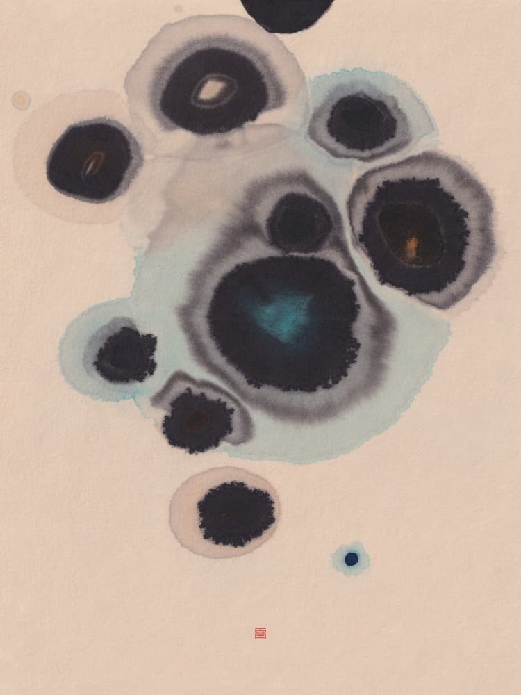 Ethereal Ink Circles by Thoth Adan — canvas wall art
