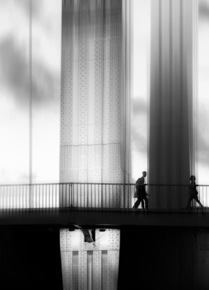 Urban Bridge Silhouettes by Marc Huybrighs — canvas wall art