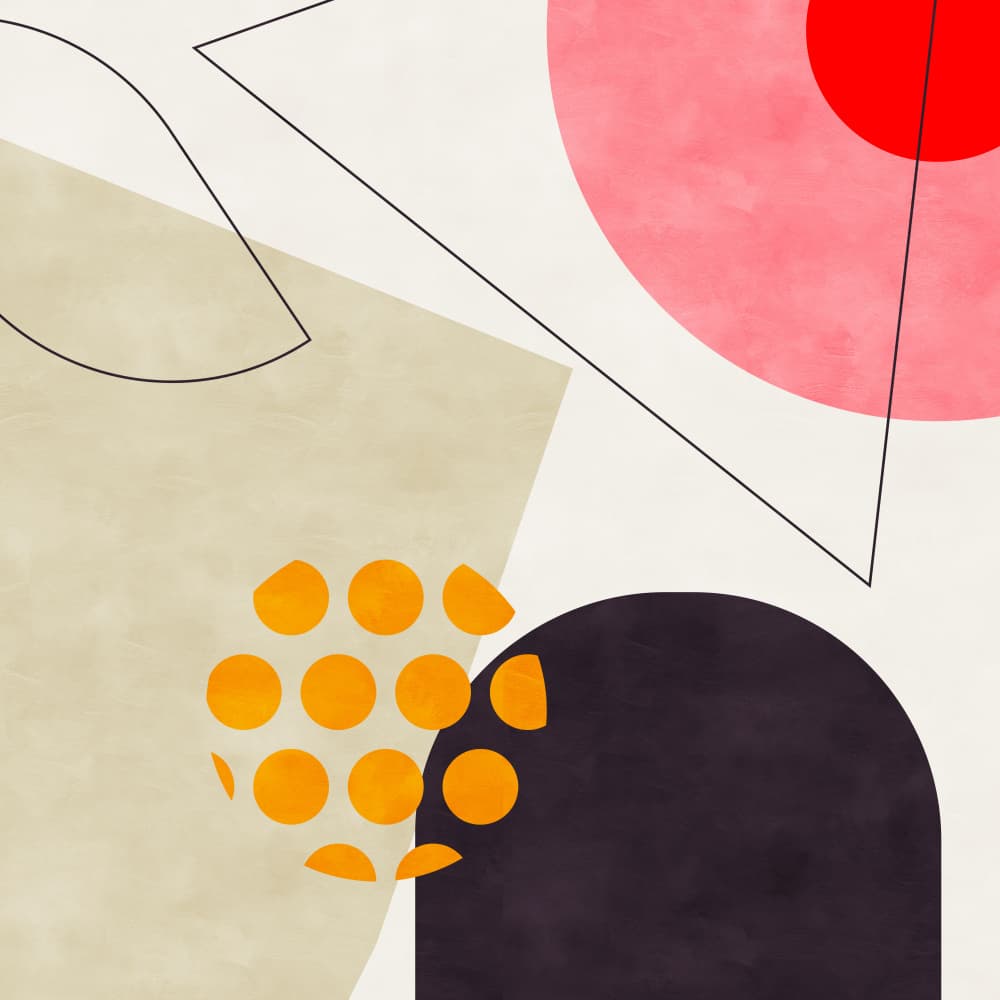 Mid Bauhaus Geometry 8 Kopie by Ana Rut Bre — canvas wall art