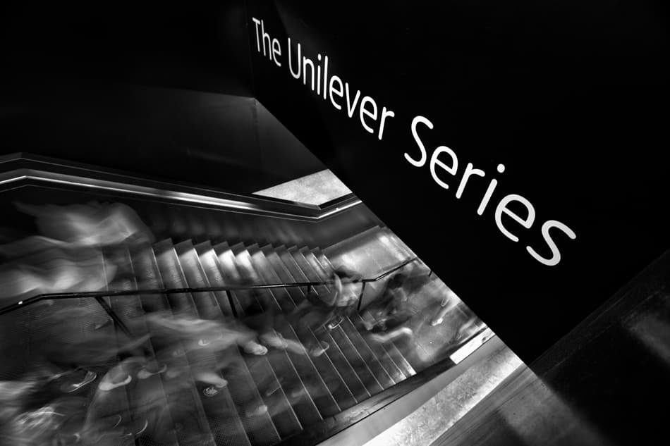 Blurred Motion Staircase by Ricky Siegers — canvas wall art