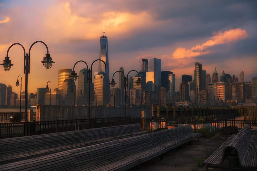 New York City Twilight Skyline by David Martin Castan — canvas wall art