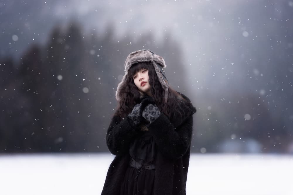 Elegant Winter Woman by Yuki Yatsushima — canvas wall art