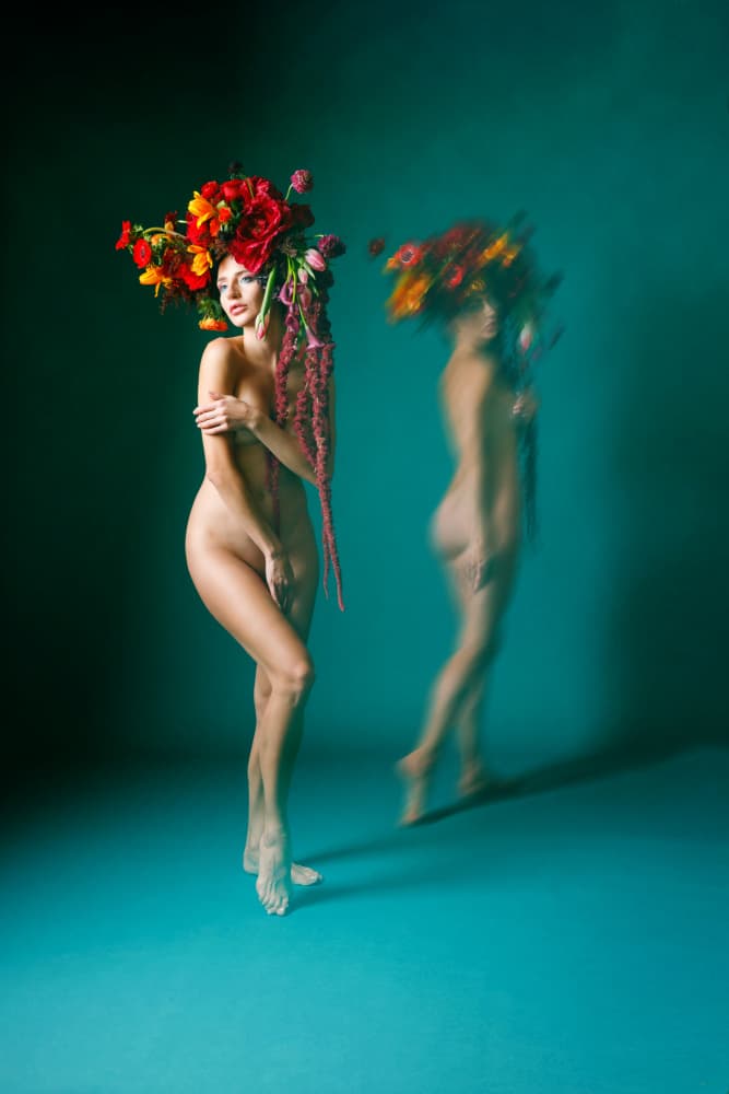 Ethereal Floral Figure by Amalya Shandelman — canvas wall art
