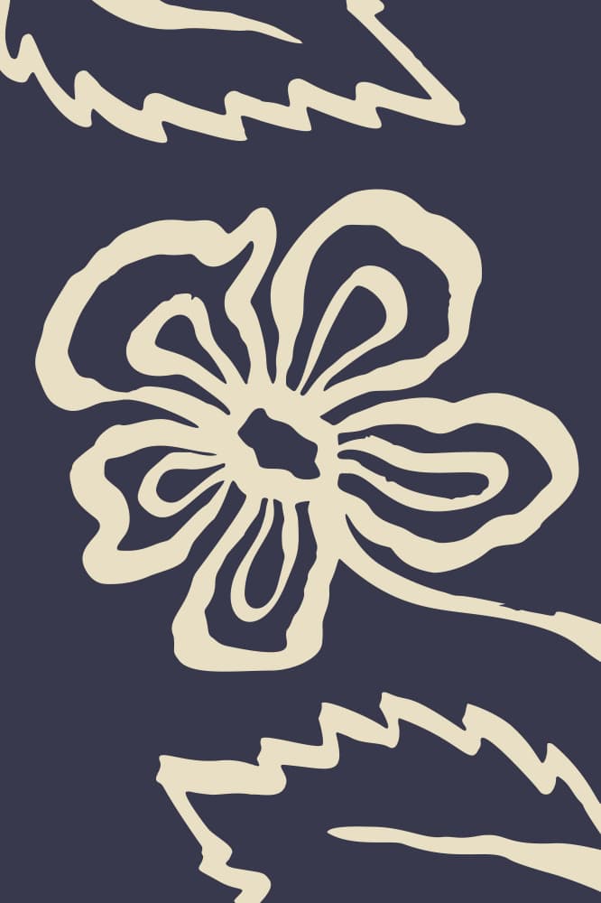 Bold Botanical Outline by Anna Rose — canvas wall art