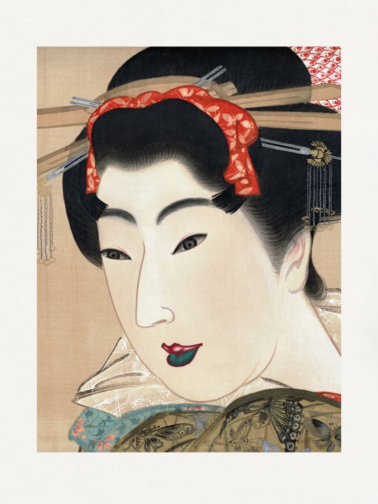 Japanese Geisha (1830s) by Mihata Joryu — canvas wall art