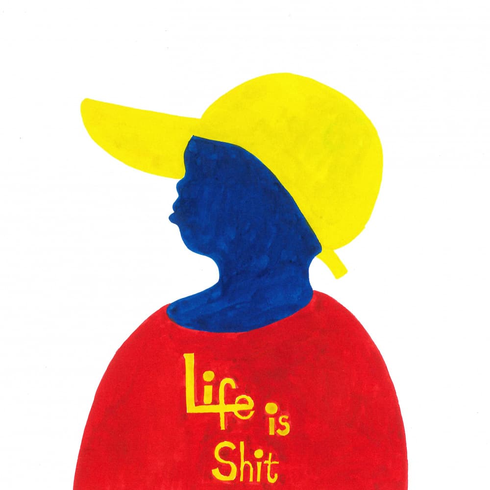 Life Is Shit Kid by Zhigang Zhang — canvas wall art