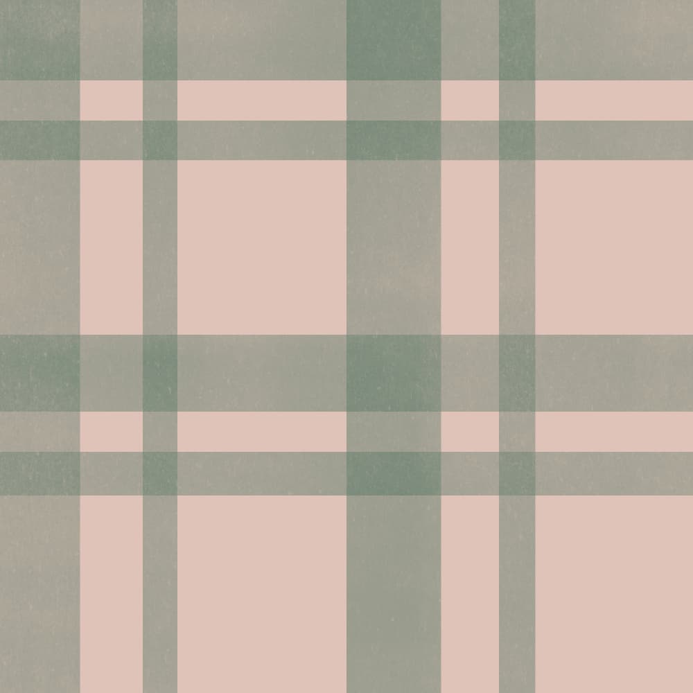 Blush and Sage Plaid by Charlotte Trudgett — canvas wall art