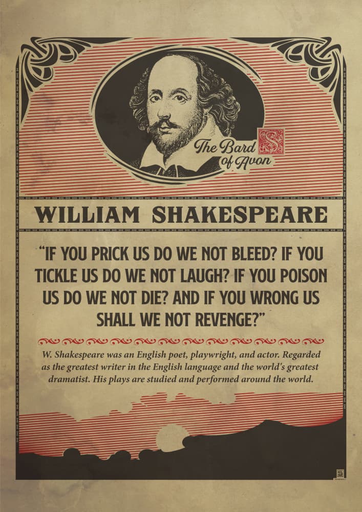 William Shakespeare Classic Quote by Dion Gem — canvas wall art