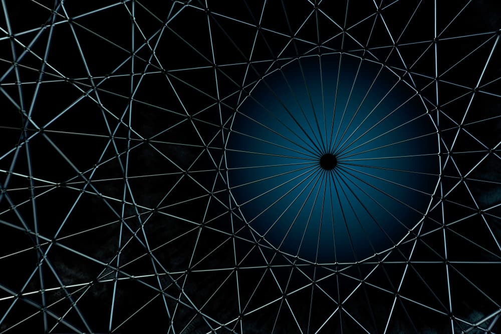 Dark Geometric Structure by Greetje van Son — canvas wall art