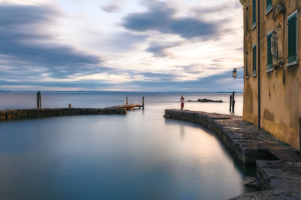 Twilight Lakeside Scene by Fiorenzo Rondi — canvas wall art