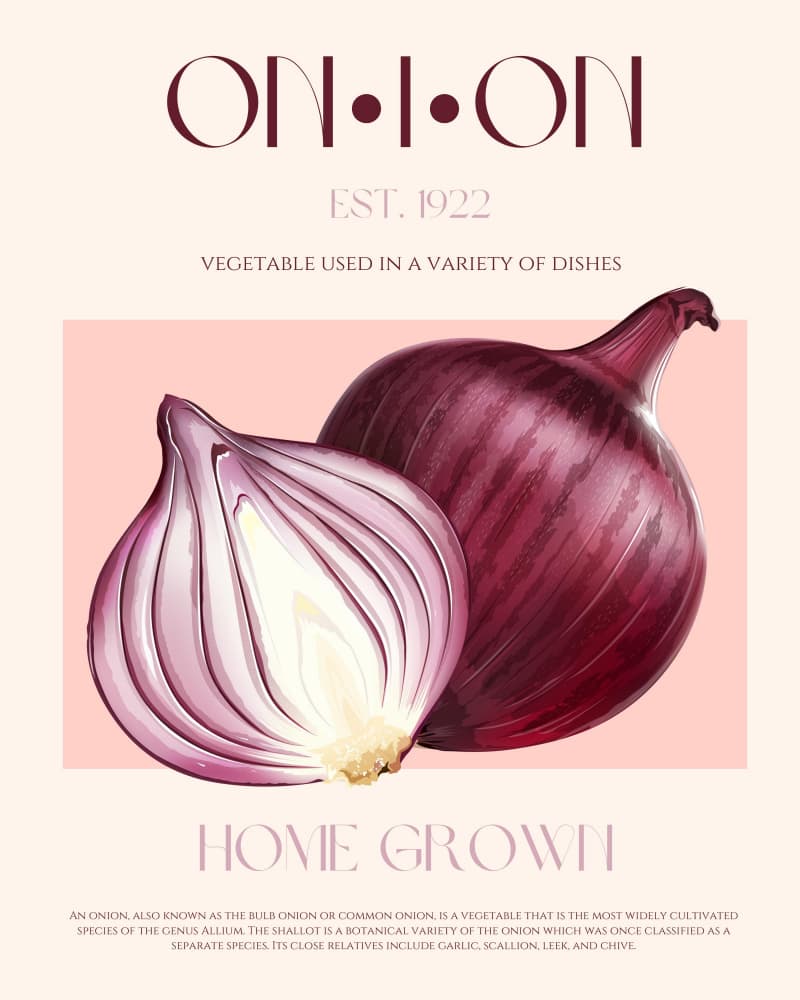 Homegrown Red Onions by Nazma Khokhar — canvas wall art