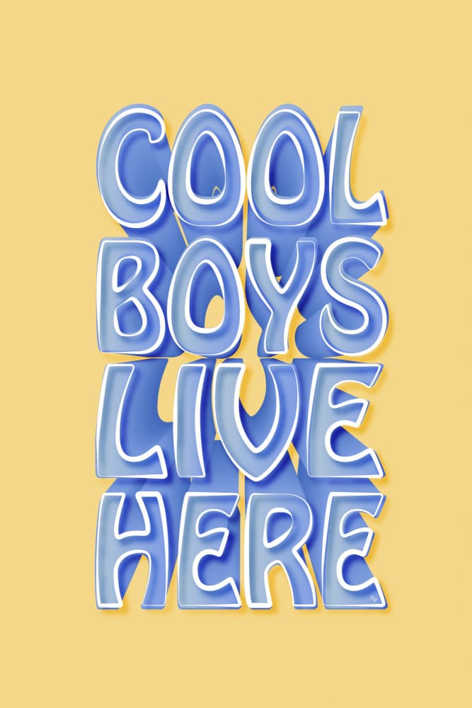 Cool Boys Live Here by Martina — canvas wall art