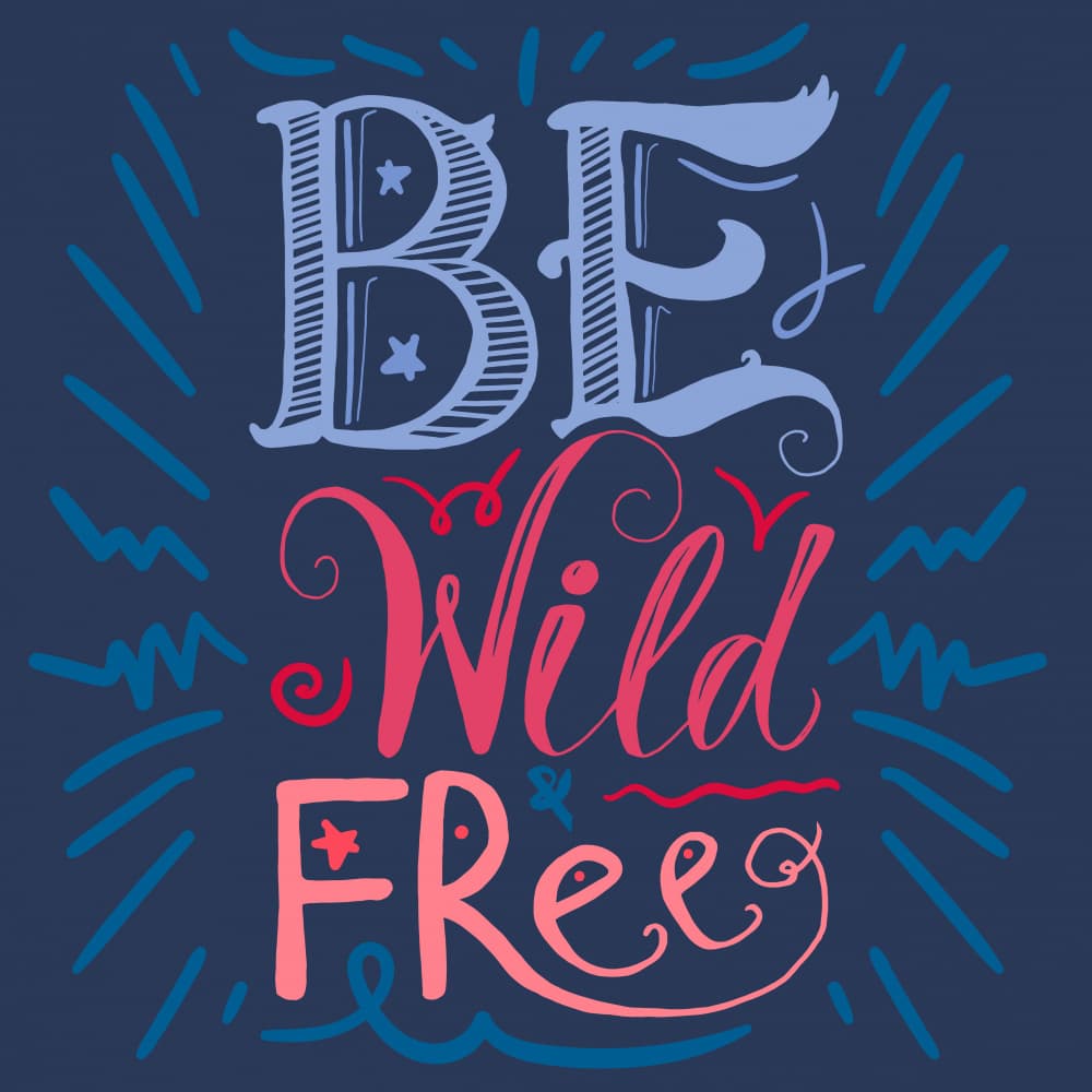 Be Wild Free Message by Marika Barsrsind — canvas wall art
