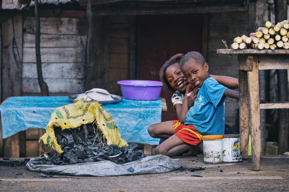 Happy Market Children by António Carreira — canvas wall art