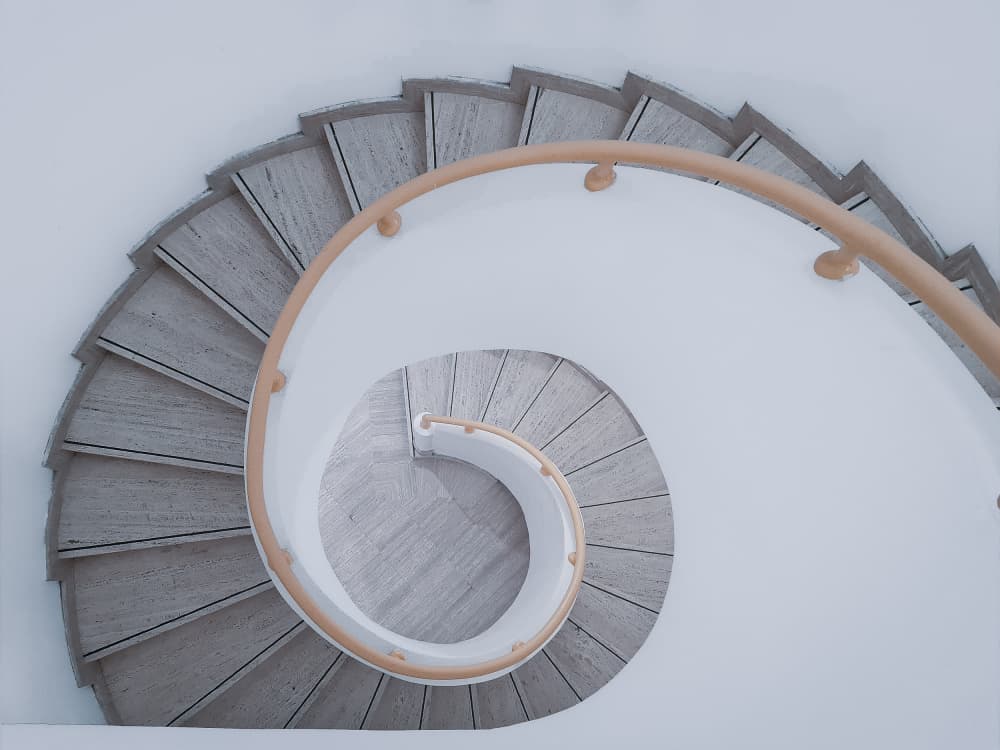 Elegant Spiral Staircase by Asmaa ElTouny — canvas wall art