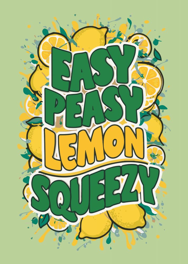 Easy Peasy Lemon Squeezy by Andreas Magnusson — canvas wall art