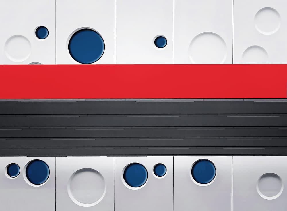 Bold Geometric Facade by Henk van Maastricht — canvas wall art