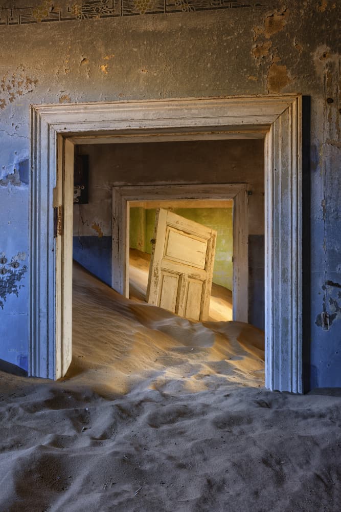 Forgotten Desert Doors by Michael Zheng — canvas wall art