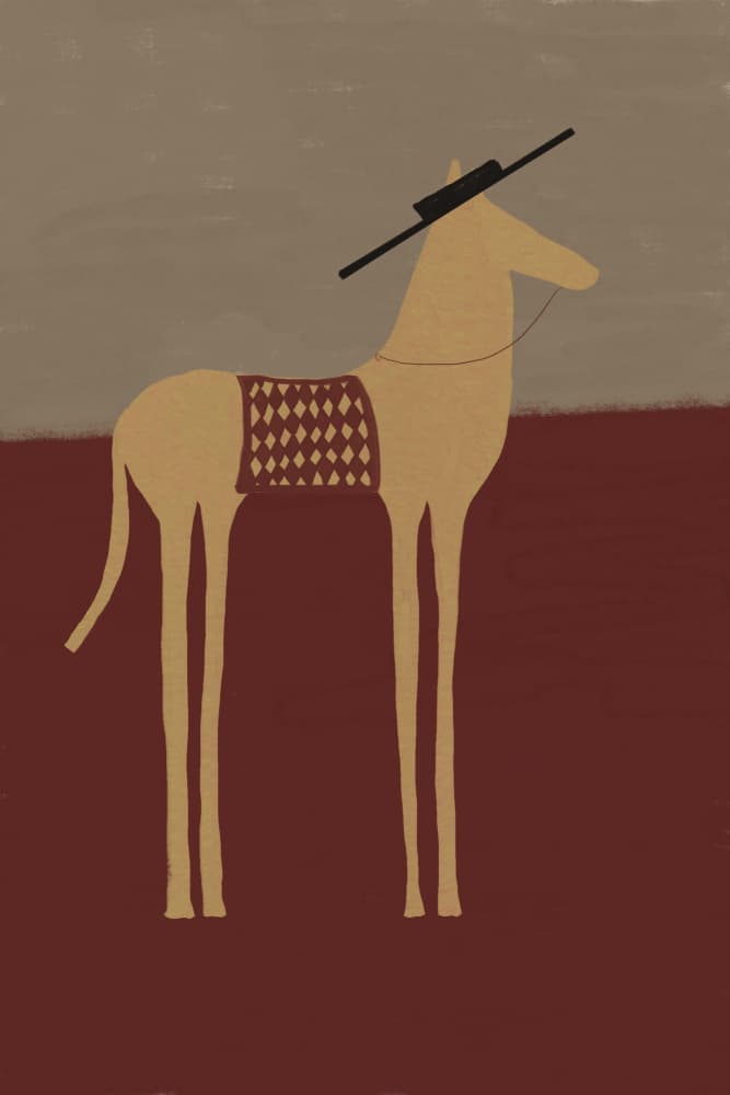 Desert Horse with Sombrero