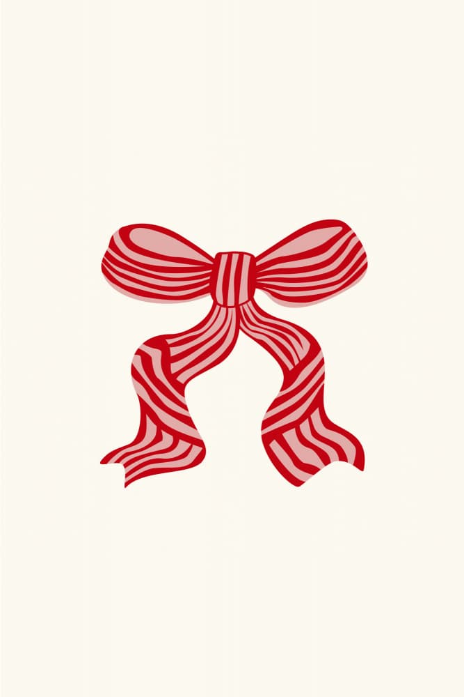 Elegant Striped Bow by Karen Menzenbach — canvas wall art