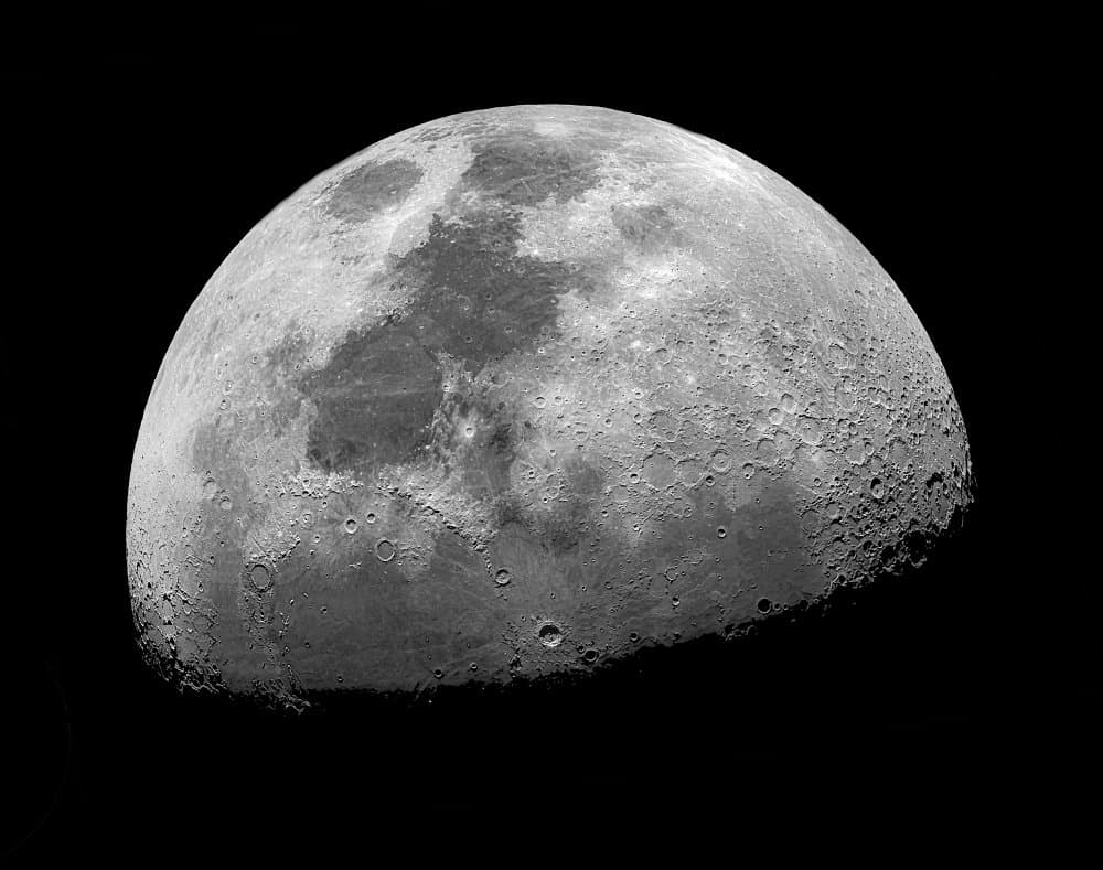 First Quarter Moon by Mainak Chakraborty — canvas wall art