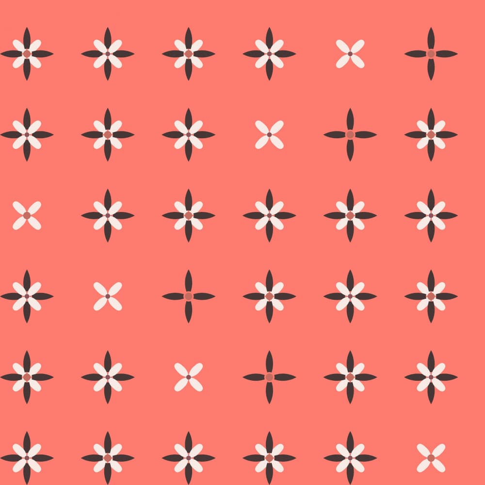 Modern Floral Grid by Annick — canvas wall art