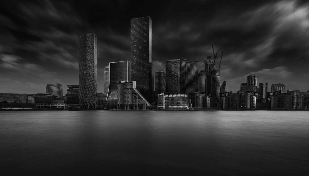 Dramatic Urban Skyline by Jobin Mathew — canvas wall art