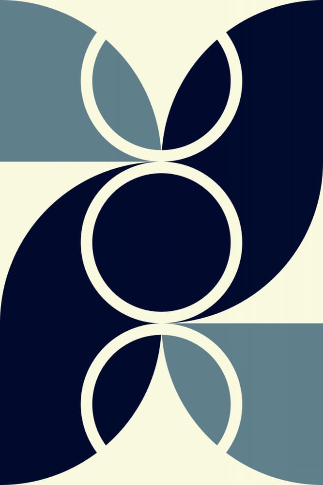 Geometric Blue Harmony by Petr Strnad — canvas wall art